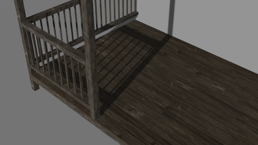 The deck remade with individual planks. It looks significantly better.